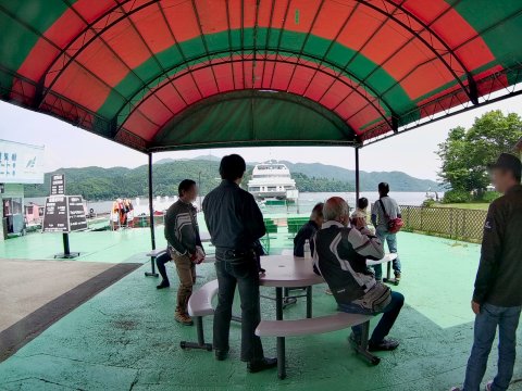 野尻湖の桟橋付近